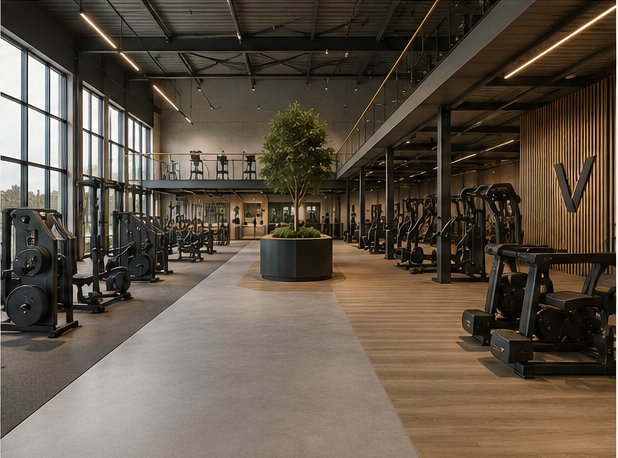 De grote trainingshal van VGYM